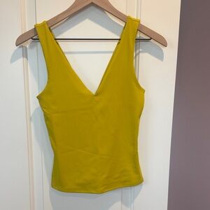 NWT Express Mustard V-Neck Tank Top